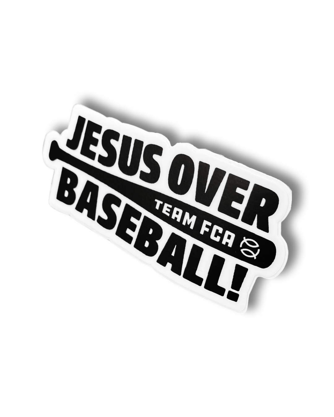 Jesus Over Baseball Sticker